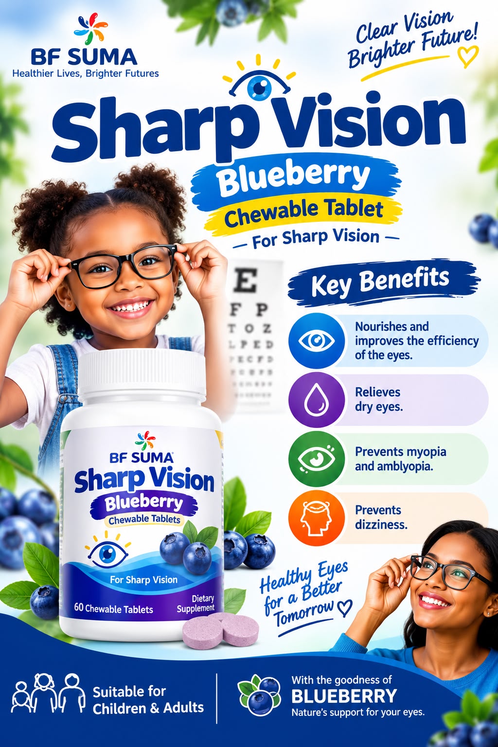 Sharp Vision Blueberry Chewable Tablets